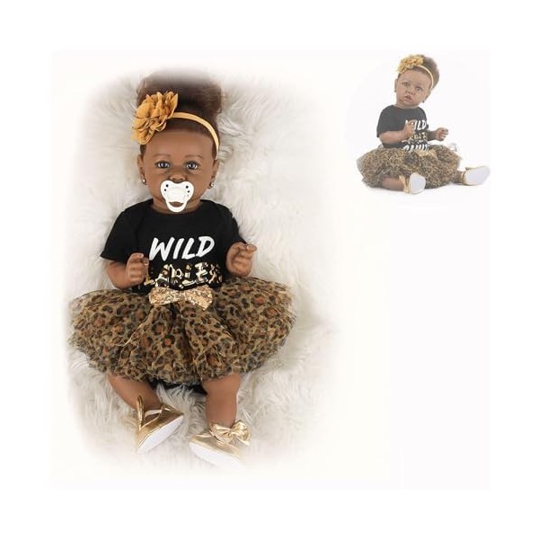 Poupées bébé pour Filles, poupée en Silicone Lavable de 22 Pouces et 55 cm, poupées Qui semblent réelles, Jouets pour Enfants