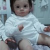 EMWNG Poupée Reborn réaliste avec Corps en Coton Doux, Simulation de Peinture détaillée à la Main, veines Visibles pour bébé,
