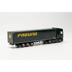 Herpa Camion modèle Scania CS 20 HD Treuil de Plancher Coulissant « Spedition Freund », fidèle à loriginal à léchelle 1:87,
