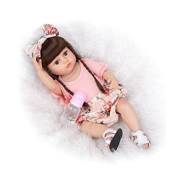 leybold Reborn Baby Dolls, 22 Pouces / 55 cm de poupées Nouveau-nés réalistes, poupée en Silicone Artisanale réaliste, Sky Sk