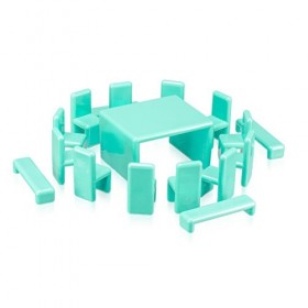 Minihome- Meuble pour Maison Poupée, 54908, Bleu Pétrole