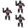 ibasenice 3 Pièces pour Figurines Science De Bureau Action Cognitive Éducatif Anniversaire Gorille Figure Poupée Décor Orang-