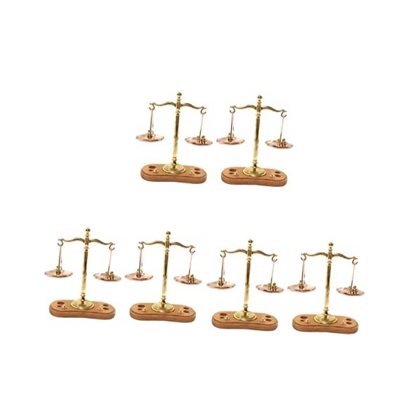 Alasum 10 Pièces Équilibre Simulé Accessoires De Maison De Poupée Balance Miniature De Maison De Poupée Modèle Déchelle Déq