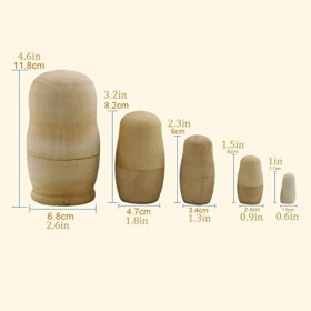 VONGAZ Poupée Russe Poupées Gigogne Poupee Russes Poupées Gigognes Russes en Forme De Chien en Bois Matryoshka Set 5 Pièces p