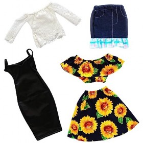 UNICORN ELEMENT Lot de 3 ensembles de vêtements et robes de poupée de 71,1 cm pour filles de 71,1 cm