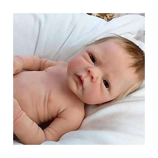 Reborn Baby Dolls 18" 16 Cm en Vinyle Souple Et Silicone Réaliste pour Bébé Garçon/Fille, Jouets pour 3 Ans Et Plus, Cadeau p