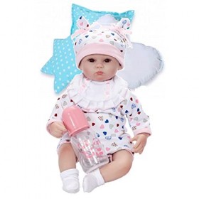 HZIXIXI Poupons Reborn, 16Pouces 42Cm PoupéE BéBé RéAliste Silicone, Poupee Vrai Bebe Fille - Cadeau De Jouet pour Enfants