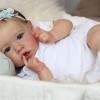 Fille Bébé Reborn Poupées, 22 Pouces 55cm Reborn Babies Doux Silicone Poupées Toddler Doll Real Life Sleeping Newborn for Kid