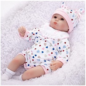 HZIXIXI Poupee Bebe Reborn - 16 Pouces 42 Cm Bebe Silicone - PoupéE BéBé Reborn Fille, Jouets pour Enfants De Plus De 3 Ans