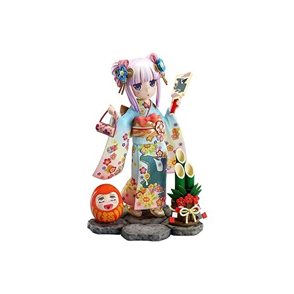 FABRIOUS Figurine Ecchi Chiffre danime Dragon Maid Kanna de Miss Kobayashi - Finest Kimono - Figurine à léchelle 1/7 mignon