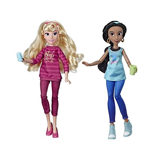 Disney Princess Ralph Breaks The Internet Movie Dolls, Jasmine & Aurora Dolls with Comfy Clothes & Accessories