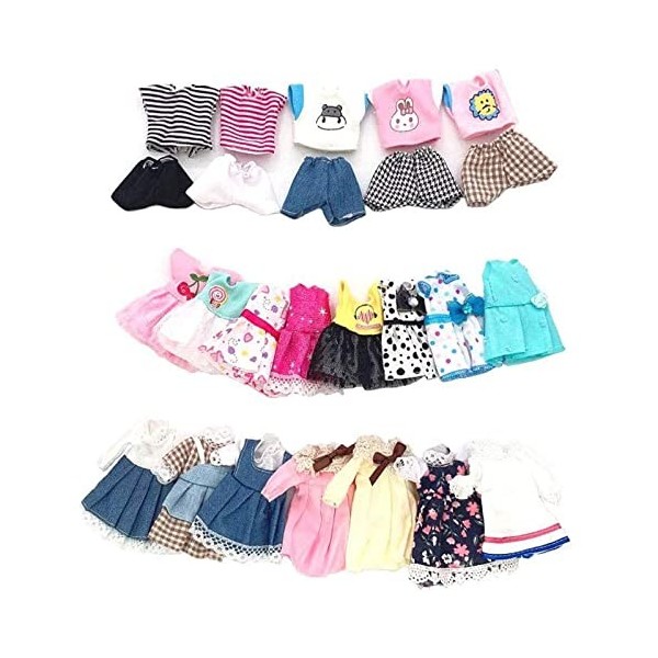 20 ensembles de vêtements de poupée Chelsea de 6 pouces, 15 robes, 5 costumes pour enfants, cadeaux danniversaire de Noël