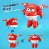 Super Wings 5" Transforming Character 4 Pack | Supercharged Jett, Golden Boy, Tony and Tino, Toys for 3+ Year Old Boy Girl, M