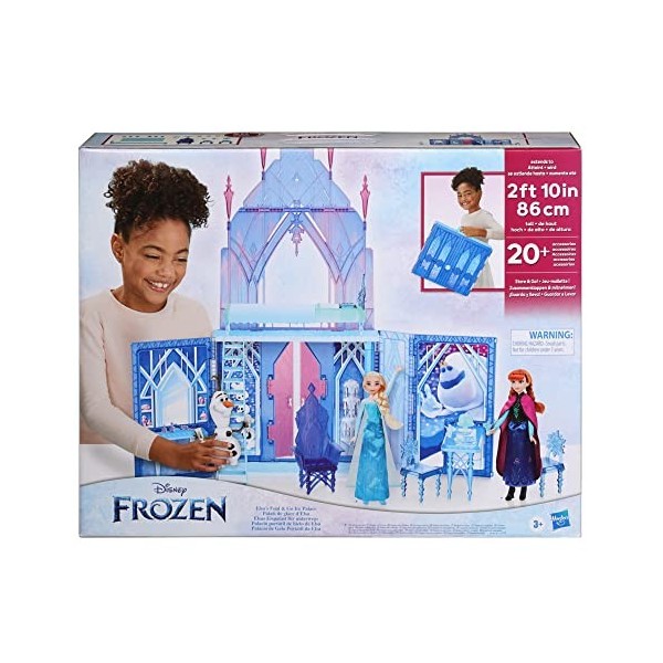Disney Frozen 2 Elsas Fold and Go Ice Palace, Castle Playset, Toy for Children Aged 3 and Up