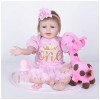 Poupées Reborn Baby Dolls, poupées Reborn en silicone, poupée bébé 22 pouces