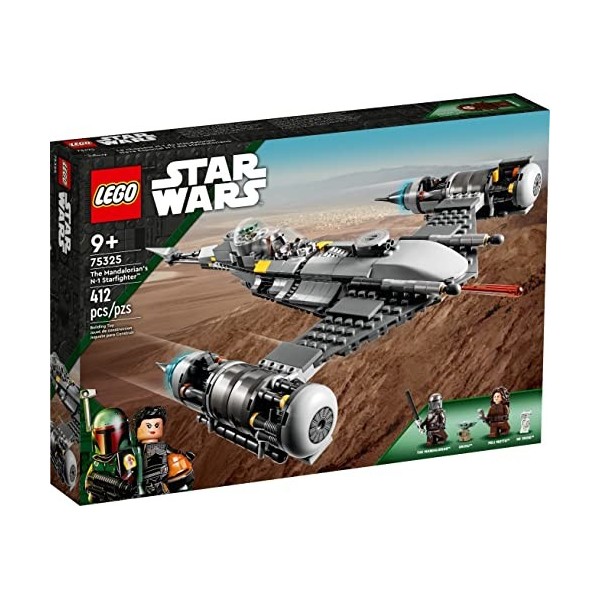 LEGO 75325 Star Wars Le Chasseur N-1 Mandalorien Le Livre de Boba Fett: Aventure Spatiale avec Figurines de Bébé Yoda, Droïde