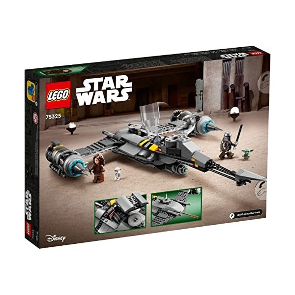 LEGO 75325 Star Wars Le Chasseur N-1 Mandalorien Le Livre de Boba Fett: Aventure Spatiale avec Figurines de Bébé Yoda, Droïde