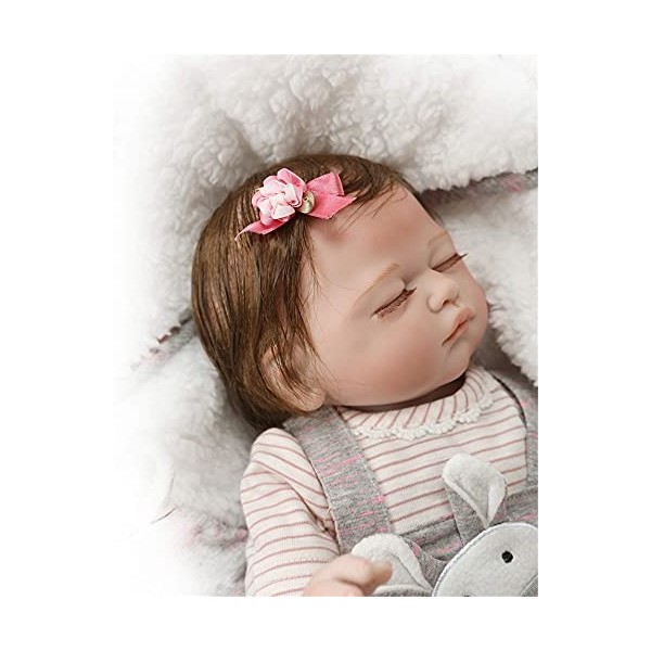 Life Like Reborn Baby Girls Sleeping Dolls 20 Pouces Nouveau-Né Babys Doll Anatomiquement Correct Real Reborn Dolls Silicone 