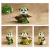 DHHHC 5Pcs Sculpture De Style Chinois Ancien Panda Soldat Figures Poupées Peintes À La Main, Anniversaire Saint Valentin Carn