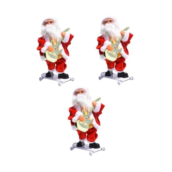 Toyvian 3 Pièces Jouets De Bureau du Père Noël Décor De Noël Décor Doré Cadeaux du Vieil Homme Décor Blush Cadeaux pour Perso