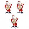 Toyvian 3 Pièces Jouets De Bureau du Père Noël Décor De Noël Décor Doré Cadeaux du Vieil Homme Décor Blush Cadeaux pour Perso