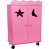 Small Foot-2880 Armoire Bois, sur roulettes, à partir de 3 Ans Meubles de poupées, 2880