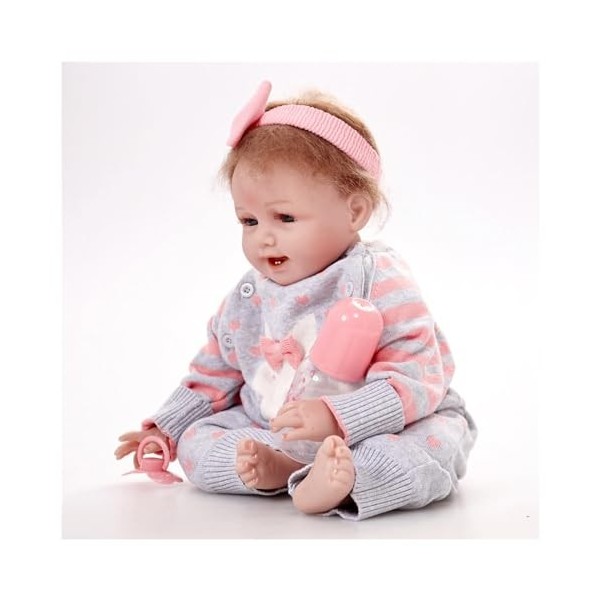Accessoires de poupée Reborn - 55 cm - Poupée Reborn réaliste - Avec accessoires de jouets - Poupées Reborn Baby comme un béb