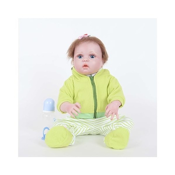 Poupée Reborn Reborn en silicone pour fille entière – Poupée endormie réaliste avec vêtements et accessoires jouet – Cadeau p