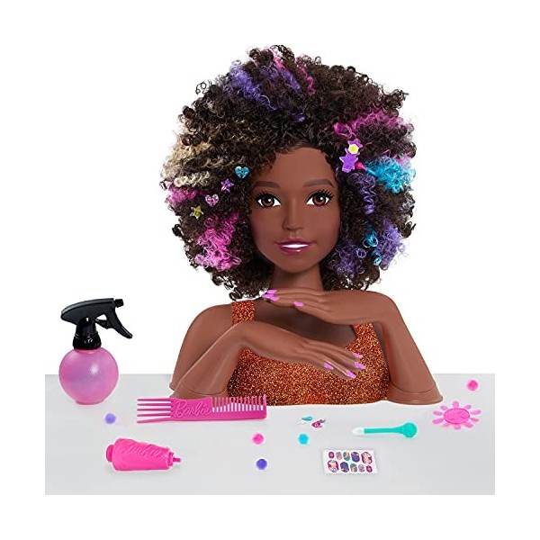 Barbie JP JPL63345 Sparkle Deluxe Styling Head-Afro Hair