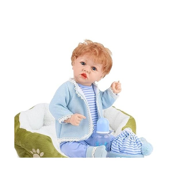 Poupée Reborn Baby – Poupée Reborn de 55,9 cm de haut en vinyle souple pour bébé fille, qui semble réaliste pour filles, joue