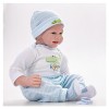 Poupée bébé garçon, 55 cm réaliste en silicone souple réaliste, faite à la main, poupée nouveau-né, tétine aimantée, cadeaux 