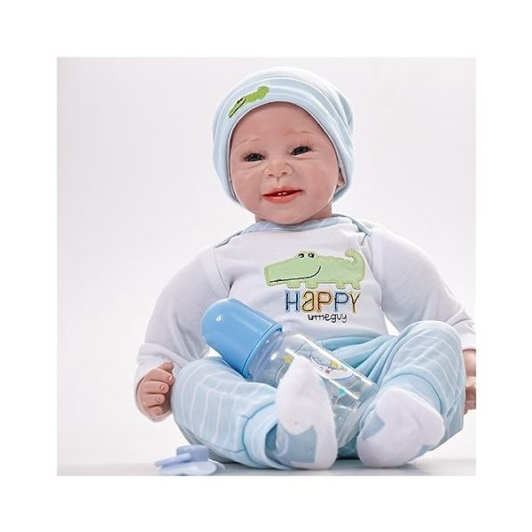 Poupées en silicone, 55,9 cm, mignonnes poupées en vinyle, poupées Reborn qui semblent réelles, coffret cadeau danniversaire