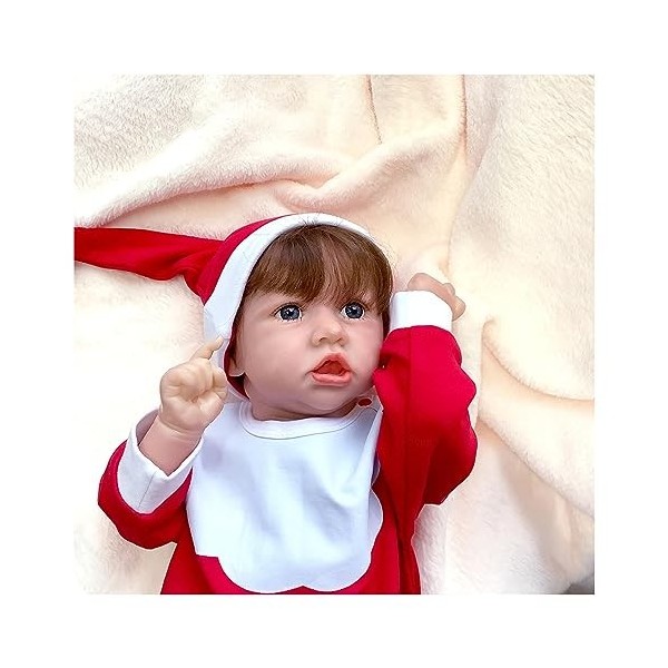 Poupées de bébé réalistes en silicone, poupée réaliste pour nouveau-né, 55 cm, pour filles, F-Girl