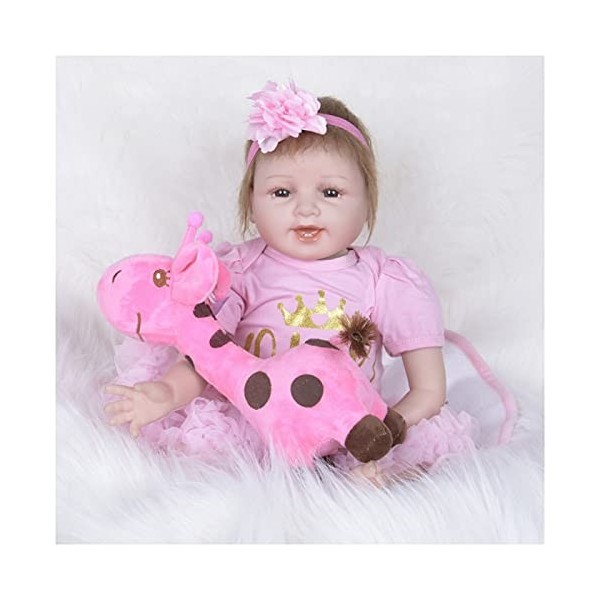 Baby Reborn Doll – Poupée réaliste en silicone de 55,9 cm, pour petite fille, le meilleur anniversaire