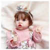 Poupée bébé en silicone, 55,9 cm en vinyle de silicone souple, poupée Reborn réaliste, avec yeux fermés, poupée Reborn jouet 