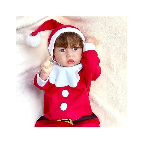 Poupée bébé en silicone, 55,9 cm en vinyle de silicone souple, poupée Reborn réaliste, avec yeux fermés, poupée Reborn jouet 