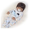 Reborn Poupée en vinyle imperméable pour bébé garçon pas cher 55,9 cm, poupée nouveau-né qui ressemble à une vraie fille, con