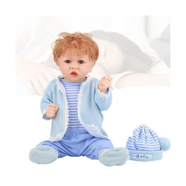 Poupée bébé réaliste en silicone – Poupée Reborn en vinyle souple avec vêtements et accessoires de jouets pour enfants à part