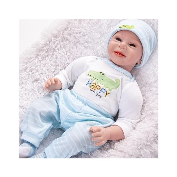 Poupée bébé réaliste en silicone – Poupée Reborn en vinyle souple avec vêtements et accessoires de jouets pour enfants à part