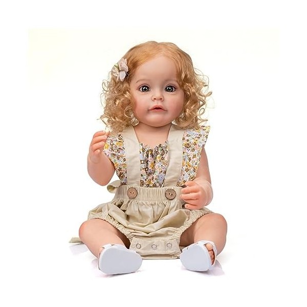 Poupées bébé qui ont lair réelles, 55 cm, fait à la main, corps en tissu doux, poupée Reborn lestée, meilleure poupée danni