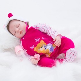 Poupées, 55 cm réaliste Reborn bébé garçon en silicone souple réaliste vinyle, poupée nouveau-né doux jouets pour tout-petits