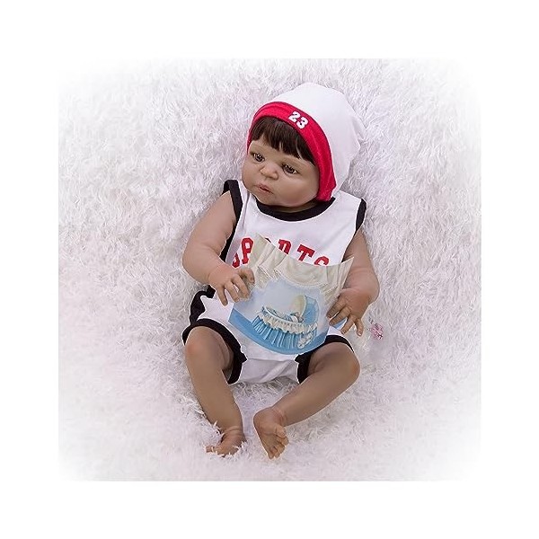 Poupées pour filles, 55 cm, faites à la main, lavables, corps en vinyle doux, avec accessoires de jouets, poupées Reborn Baby