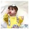 Poupées pour filles, 55 cm, faites à la main, lavables, corps en vinyle doux, avec accessoires de jouets, poupées Reborn Baby