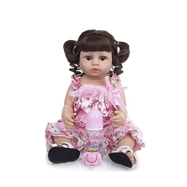 leybold Reborn bébé poupées, poupées Nouveau-nés réalistes, 55 cm poupée en Silicone Fait à la Main, Peau Douce de bébé, Ense