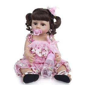 leybold Reborn bébé poupées, poupées Nouveau-nés réalistes, 55 cm poupée en Silicone Fait à la Main, Peau Douce de bébé, Ense