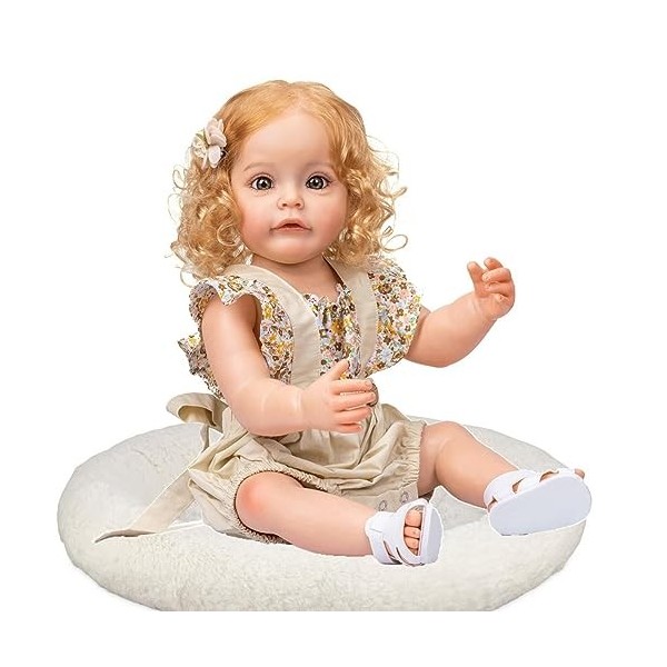 Poupée Reborn pour bébé fille pas cher en vinyle souple et silicone réaliste avec ensemble daccessoires jouets pour enfants 