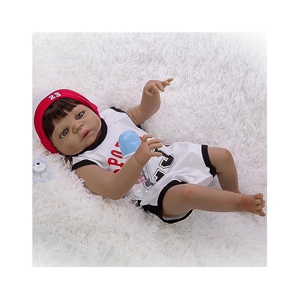 Poupée Reborn pour bébé fille pas cher en vinyle souple et silicone réaliste avec ensemble daccessoires jouets pour enfants 