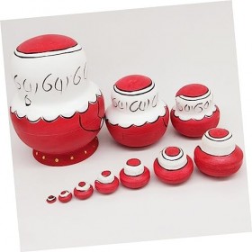 Toyvian 30 Pièces Jouets en Bois Jouets À Empiler Poupées Gigognes en Bois Poupées Empilables Russes en Bois Poupées Gigognes