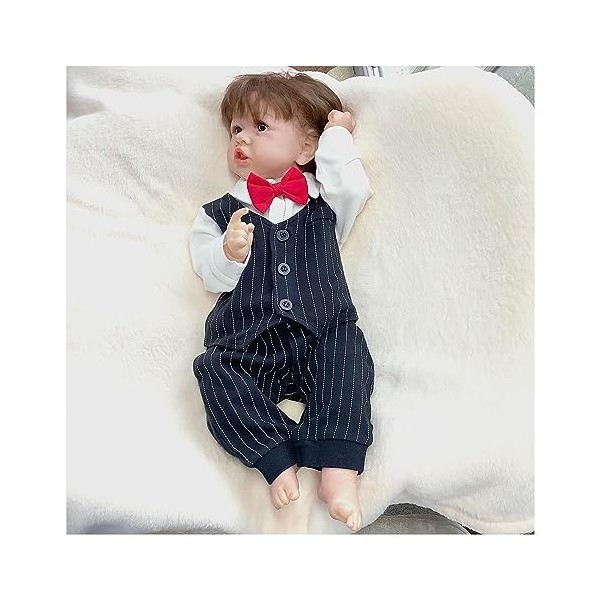 Poupée Reborn en silicone pour bébé garçon, poupée Reborn en vinyle souple avec cheveux faits à la main, 55 cm, T-Girl