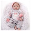 Poupée nouveau-né réaliste de 55 cm, poupée Reborn féminine réaliste en vinyle doux et réaliste, poupée Reborn Girl lestée po